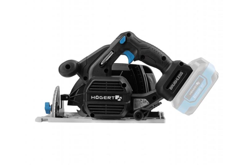 HÖGERT accu cirkelzaag, 18V, zonder accu, stofzuigeraansluiting