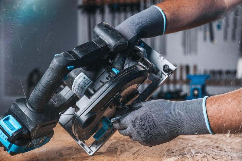 HÖGERT accu cirkelzaag, 18V, zonder accu, stofzuigeraansluiting