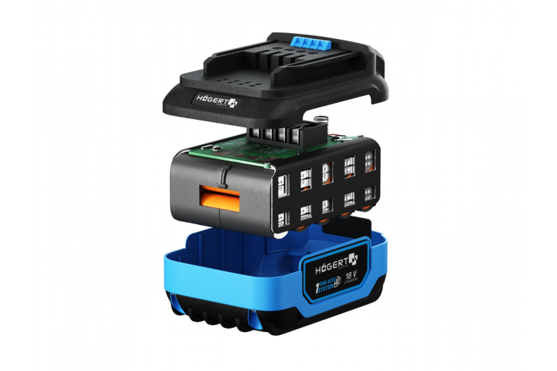 HÖGERT oplaadbare accu 2 Ah 18 V