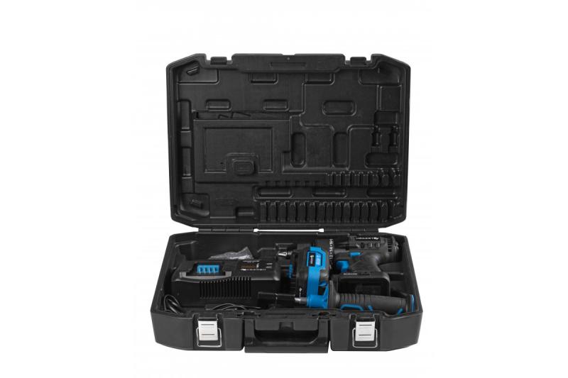 HÖGERT Brushless accuschroevendraaierset, 18V, met bithouder, bitmagazijn, oplader en accu