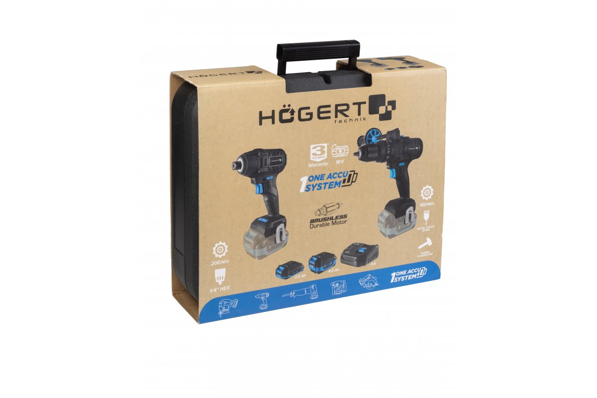 HÖGERT accuslagmoersleutelset 200 Nm 18V met borstelloze motor - Productafbeelding 7