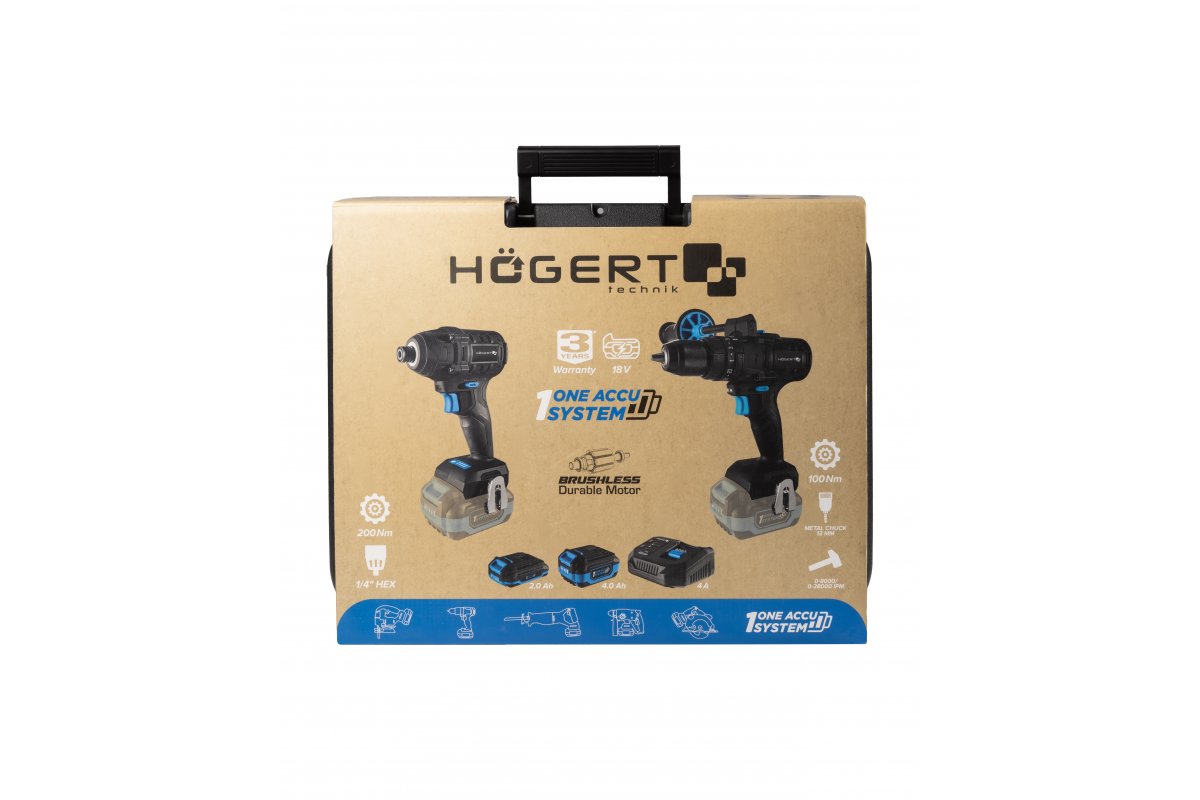 HÖGERT accuslagmoersleutelset 200 Nm 18V met borstelloze motor - Productafbeelding 8