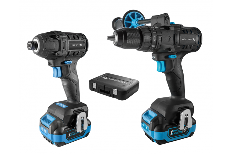 HÖGERT accuslagmoersleutelset 200 Nm 18V met borstelloze motor