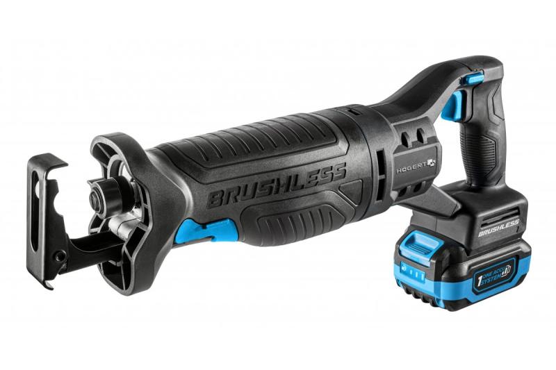 HÖGERT accu-reciprozaagset, 18V, borstelloos, accu, oplader, accessoires