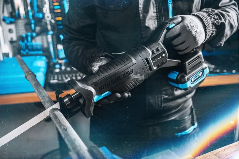 HÖGERT accu-reciprozaagset, 18V, borstelloos, accu, oplader, accessoires