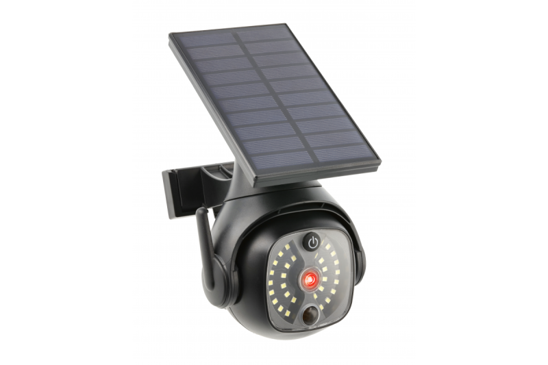 Zonnevloedlicht met bewegings- en schemersensor GUARDOS, LED, 300lm, 6400K, 1200mAh, IP65, dummycamera