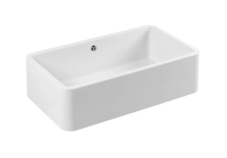 Ausmann Ceramic Mira Keramische Witte Spoelbak - Onderbouw en Tussenbouw 795 x 460 mm 1208970515