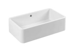 Ausmann Ceramic Mira Keramische Witte Spoelbak - Onderbouw en Tussenbouw 795 x 460 mm 1208970515