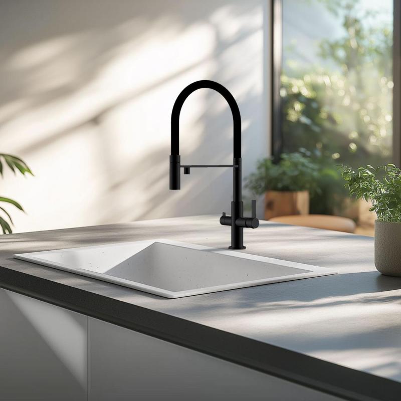 Witte Spoelbak 50x40 cm Onderbouw, Opbouw en Vlakinbouw met Witte Plug 1208970531