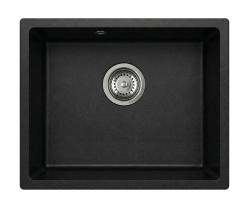 Graniteland Solo Granieten Zwarte Spoelbak onderbouw 42x34 cm met RVS Plug 1208970611