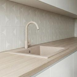 Graniteland Veritas Keukenmengkraan Beige zand met draaibare uitloop 1208970679