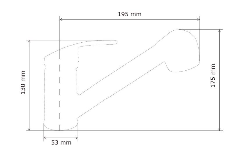 Graniteland Rhea Keukenmengkraan  Croom met Uittrekbare Uitloop en Dubbel-Functie Handdouche 1208970712