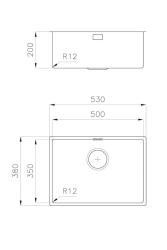 Foster L35 Speciale 35cm lang RVS Spoelbak 50 x 35 cm Onderbouw 1208970723