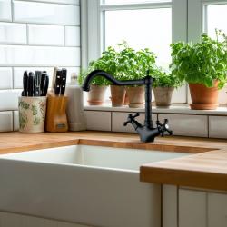 Ausmann Ceramic Mira Keramische Witte Spoelbak - Onderbouw en Tussenbouw 590 x 458 mm met RVS plug 1208970733