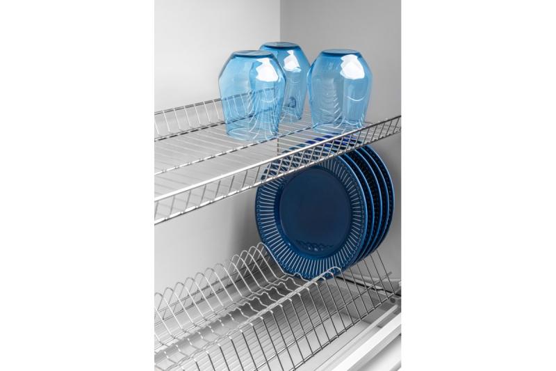 Drainer GTV BASIC 1, twee niveaus, kast 700, voor platen van 16 - 18 mm, 1x lade, chroom