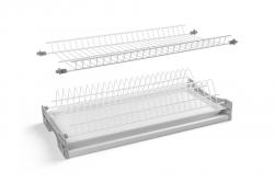 Drainer GTV BASIC 1, twee niveaus, kast 800, voor 16 - 18 mm planken, 1x lade, wit