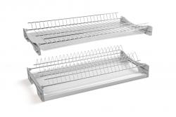 Drainer GTV BASIC 3, twee niveaus, kast 700, voor platen van 16 - 18 mm, 2x lade, chroom