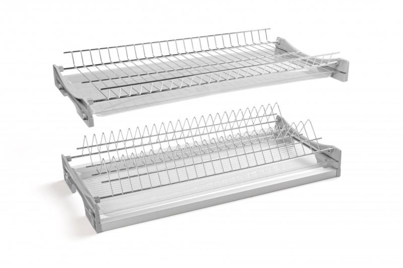 Drainer GTV BASIC 3, twee niveaus, kast 800, voor platen van 16 - 18 mm, 2x lade, chroom