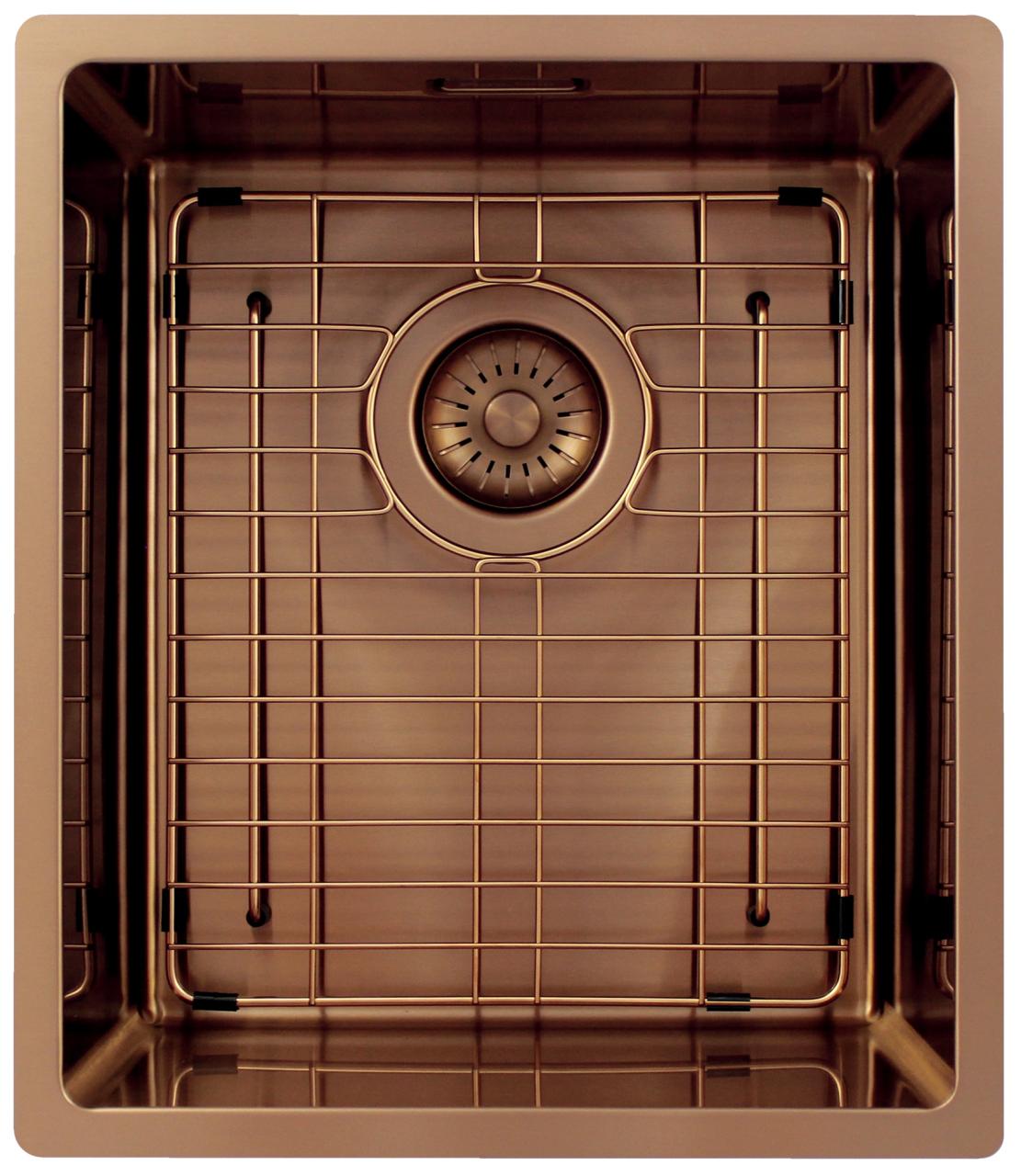 Pure.Sink Exclusivo Koperen spoelbak 34x40 cm 10mm radius onderbouw, vlakbouw en opbouw PEX3440-62 - Productafbeelding 6