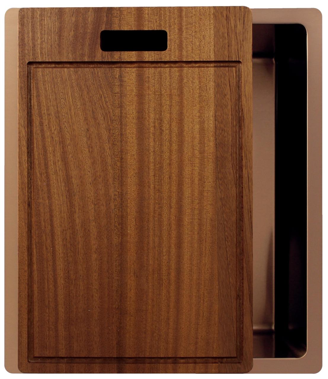 Pure.Sink Exclusivo Koperen spoelbak 34x40 cm 10mm radius onderbouw, vlakbouw en opbouw PEX3440-62 - Productafbeelding 7