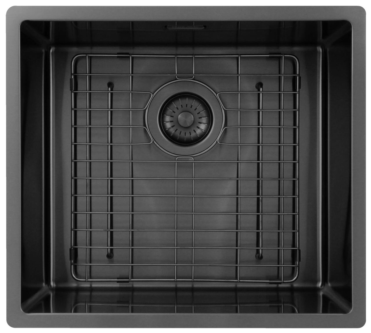 Pure.Sink Exclusivo Gun metal spoelbak 45x40 cm 10mm radius onderbouw, vlakbouw en opbouw PEX4540-61 - Productafbeelding 5