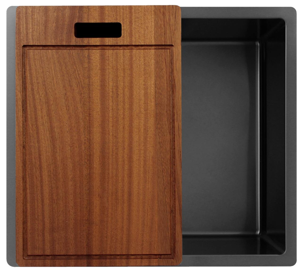 Pure.Sink Exclusivo Gun metal spoelbak 45x40 cm 10mm radius onderbouw, vlakbouw en opbouw PEX4540-61 - Productafbeelding 6