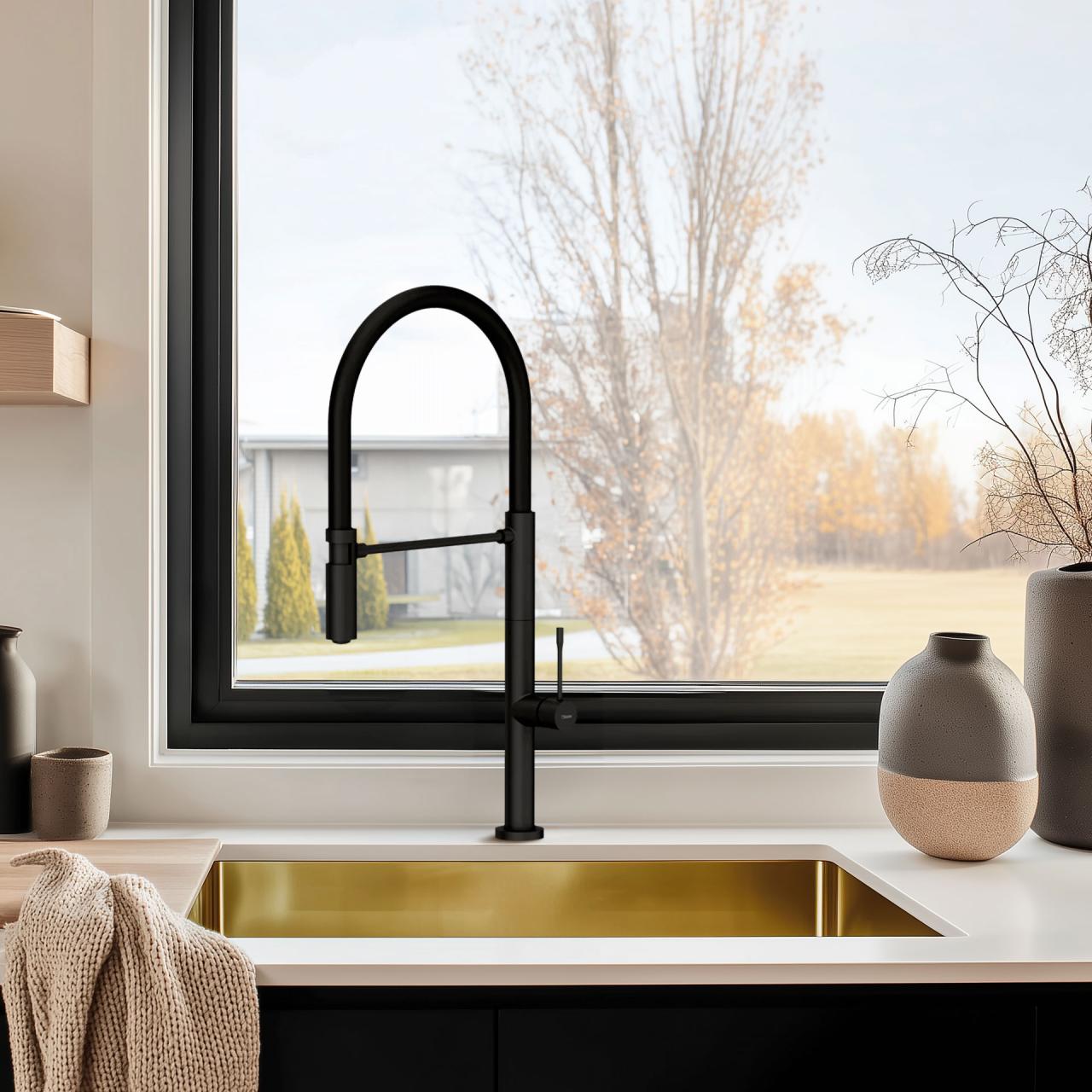 Pure.Sink Exclusivo Gouden spoelbak 50x40 cm 10mm radius onderbouw, vlakbouw en opbouw PEX5040-60 - Productafbeelding 2