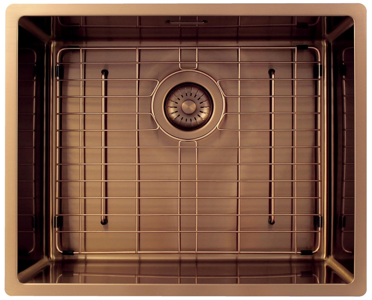 Pure.Sink Exclusivo Koperen spoelbak 50x40 cm 10mm radius onderbouw, vlakbouw en opbouw PEX5040-62 - Productafbeelding 5