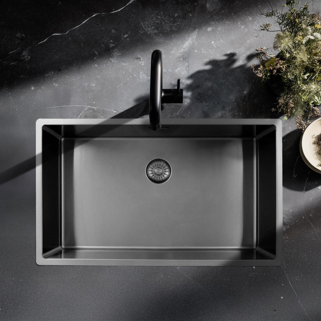 Pure.Sink Exclusivo grote RVS spoelbak 70x40 cm 10mm radius onderbouw, vlakinbouw en opbouw PEX7040-02 - Productafbeelding 2