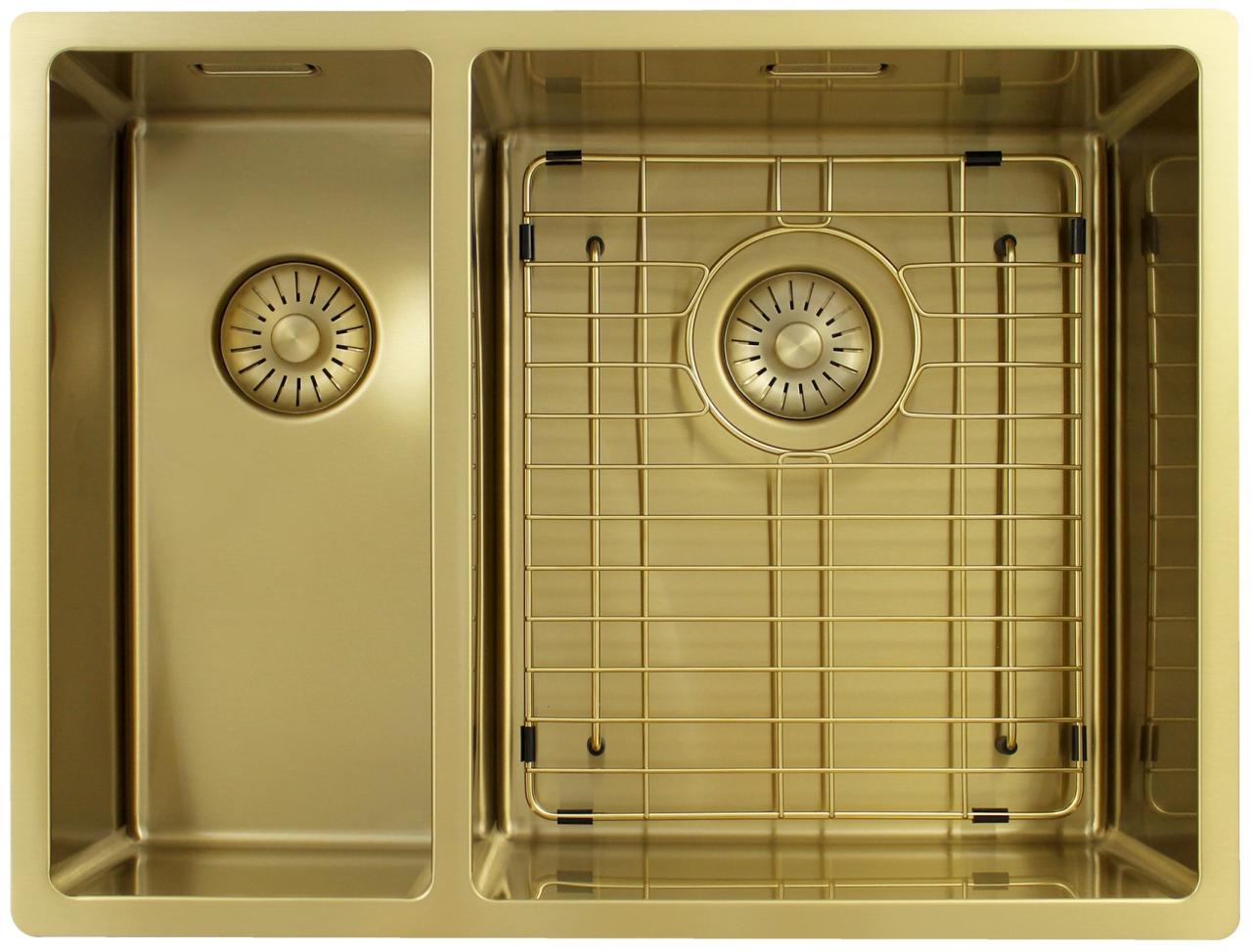Pure.Sink Exclusivo Gouden 1,5 anderhalve spoelbak 18+34 cm 10mm radius PEX183440-60 - Productafbeelding 6