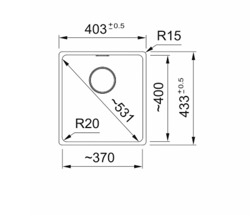 Franke Maris MRG 210-37 Fragranite Coffee cream spoelbak vlakinbouw 135.0725.664