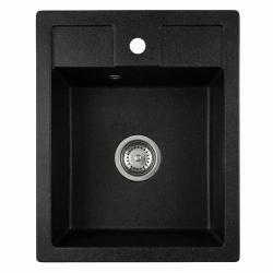 Graniteland Prest Granieten Arduin hardsteen look spoelbak Tapwing met kraangatbank opbouw 400x500mm met RVS Plug 1208971420