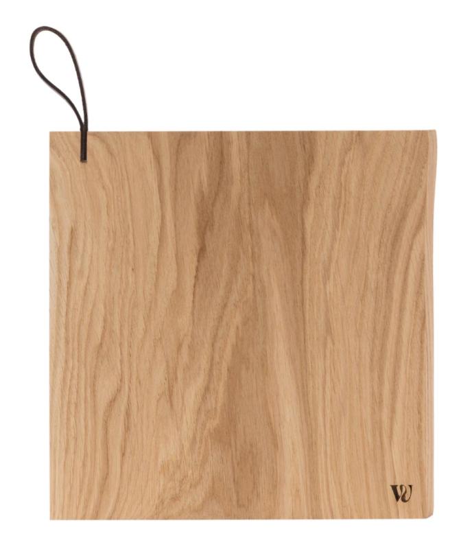 Woodsea Chop-Chop Oak S -  Eikenhouten Snijplank 25x24cm met lederen handvat 1208971539