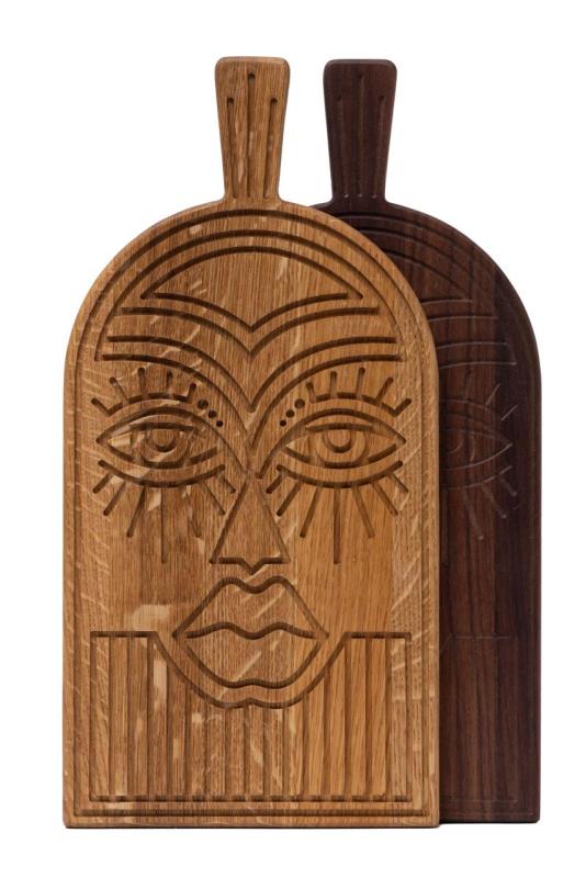 Woodsea Mask Oak - Eikenhouten Mask snij- en serveerplank 38x19 cm 1208971562