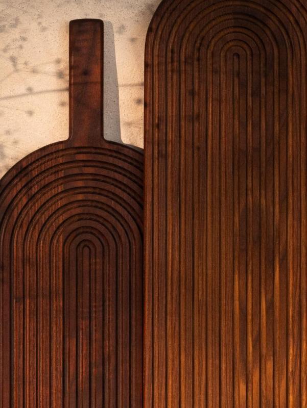 Woodsea Rainbow Ash M - Essenhouten Rainbow snij- en serveerplank 485x185 mm 1208971563