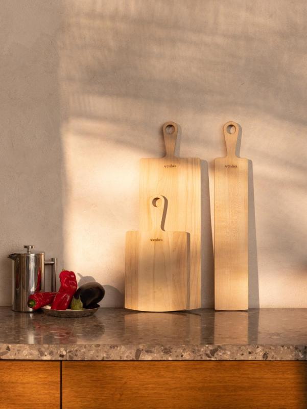 Woodsea Pine Natural S - Esdoornhouten snijplank 20x38cm 1208971572