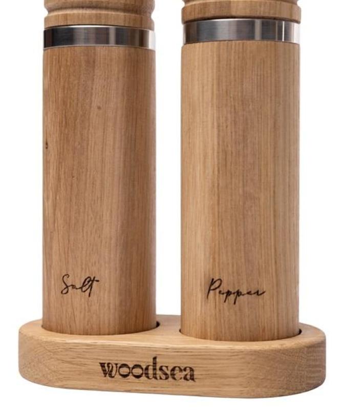 Woodsea Spice - Eiken houten peper- en zoutmolen set Ø5x28 cm 1208971597