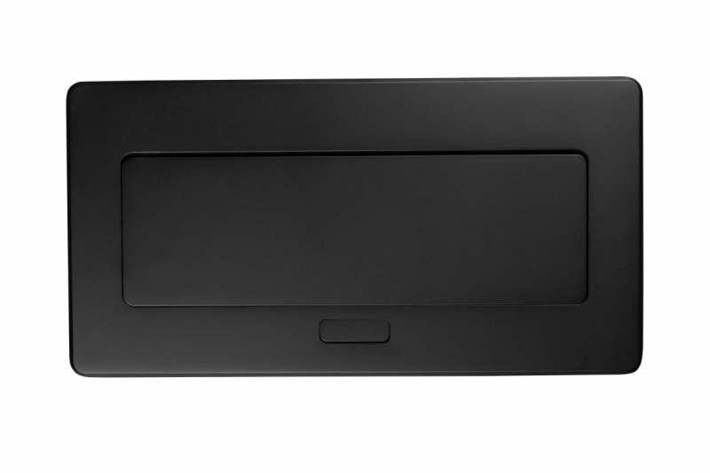 MULTISOFT meubelstopcontact 2x geaard stopcontact, USB A+C, RJ45, HDMI, voedingskabel met stekker, zwart