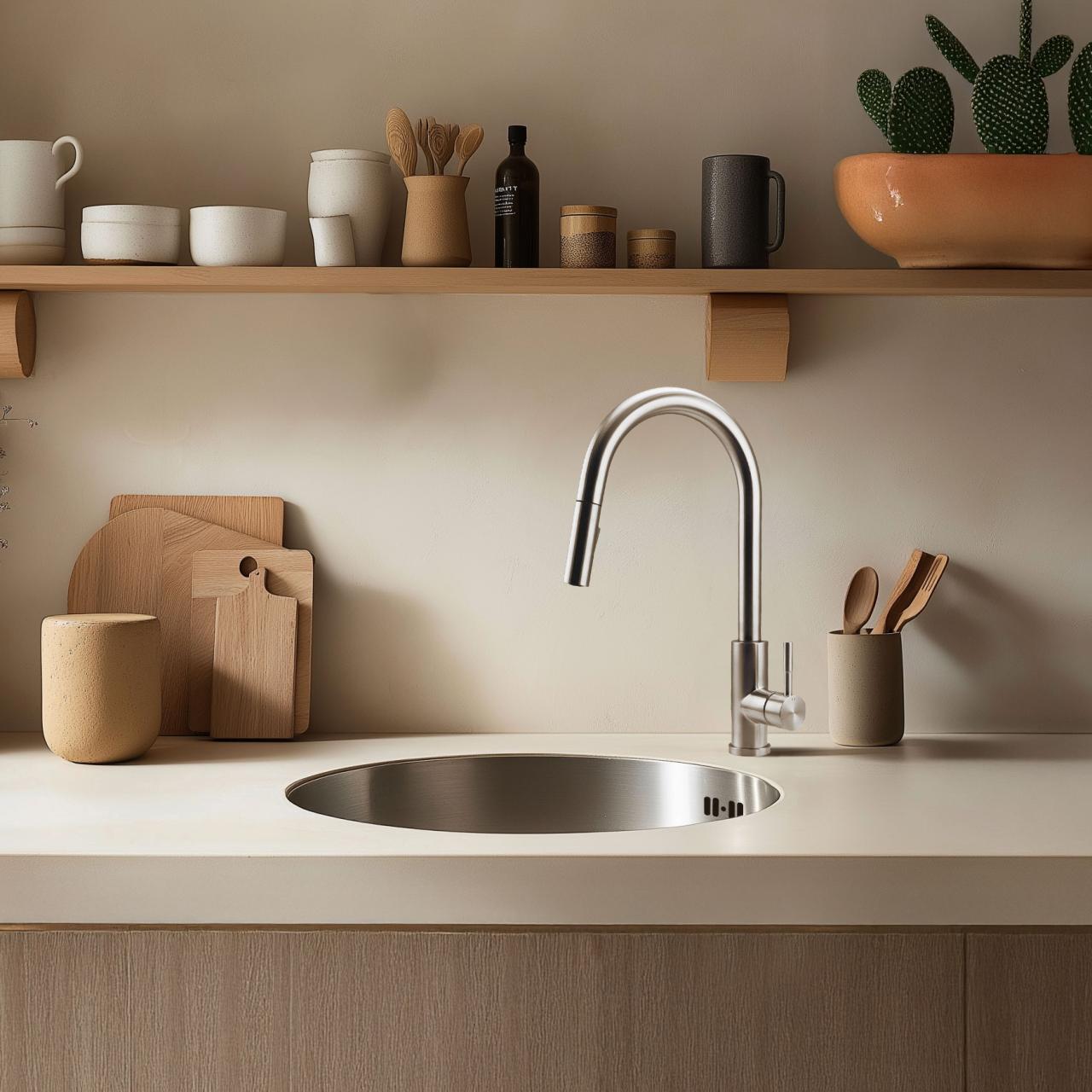 Pure.Sink Rondo RVS Ronde Spoelbak vlakinbouw, onderbouw en opbouw 38 cm PRN38-02 - Productafbeelding 2