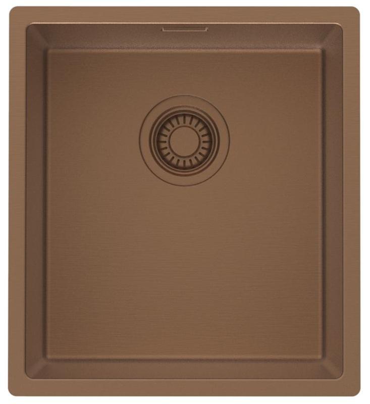 Pure.Sink Luxion Koperen spoelbak 36x40 cm onderbouw, vlakinbouw en opbouw PLX3640-62