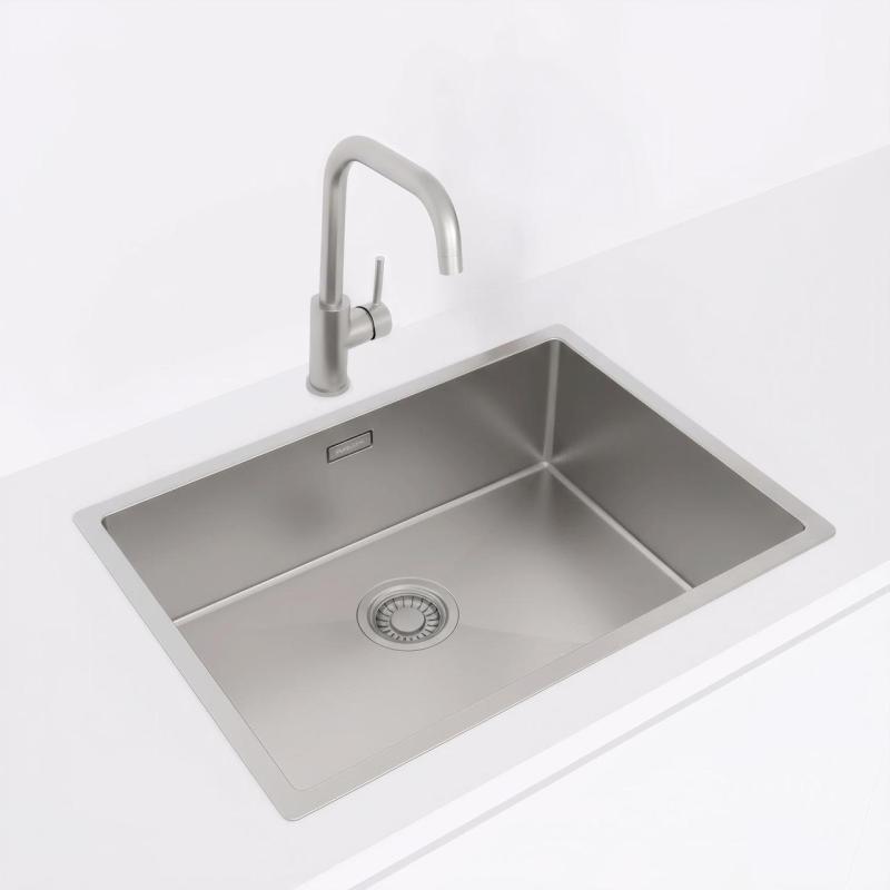 Pure.Sink Luxion RVS spoelbak 55x40 cm onderbouw, vlakinbouw en opbouw PLX5540-02
