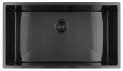 Pure.Sink Luxion Grote Gun metal spoelbak 74x40 cm onderbouw, vlakinbouw en opbouw PLX7440-61