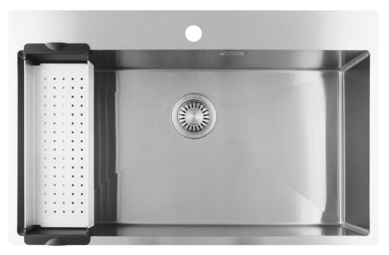 Pure.Sink Luxion Grote RVS spoelbak 78x50 cm Tapwing met kraangatbank PLX7850T-02