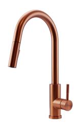 Pure.Sink Elite Steel Stream-S kitchen faucet PVD copper with pull-out spout PS8045-62