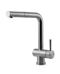 Pure.Sink Elite Steel Pulse-S kitchen faucet stainless steel with extendable spout and spray mode PS8500-02