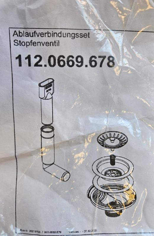 Franke RVS Afvoerset Sirius, 1 bak, 1 Midden overloop 112.0669.678