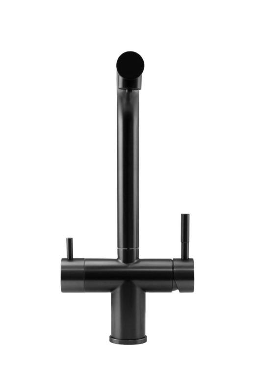 Pure.Sink Elite Steel Clear-S PVD gun metal 3-weg Keukenkraan met Uittrekbare Uitloop en Gefilterd Water PS8120-61