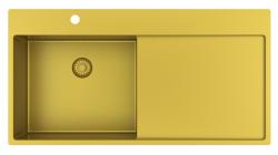 Pure.Sink Exclusivo Gouden spoelbak met afdruipgedeelte 100x52 cm Tapwing links PEX47100LT-60