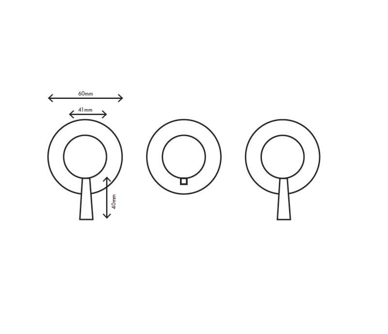 MURO TUA inbouw douchethermostaat kraan met 2 stopkranen chroom M1.B34T.R.CR