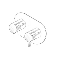 MURO TUA inbouw douchethermostaat kraan met 2 uitgangen chroom M1.B32T.S.CR